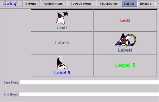 example of swing set labels